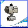 Female Thread 3pc pneumatic ball valve pneumatic actuator ball valve